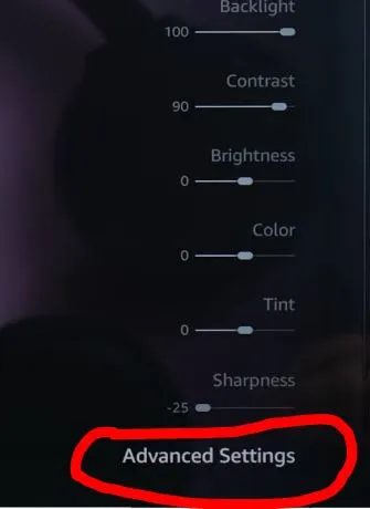 go to advanced settings