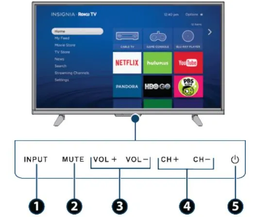 connecting Insignia tv to WiFi Using Physical Navigation button