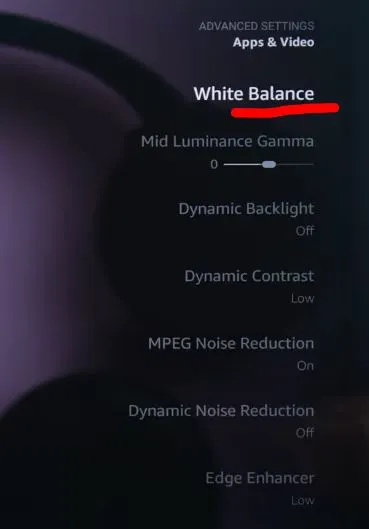 select white balance 