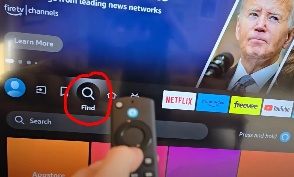 select the FInd icon