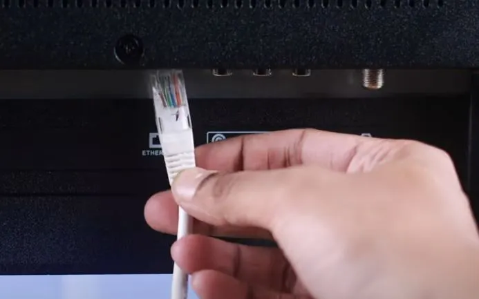 use an ethernet cable to access the internet on your Insignia tv