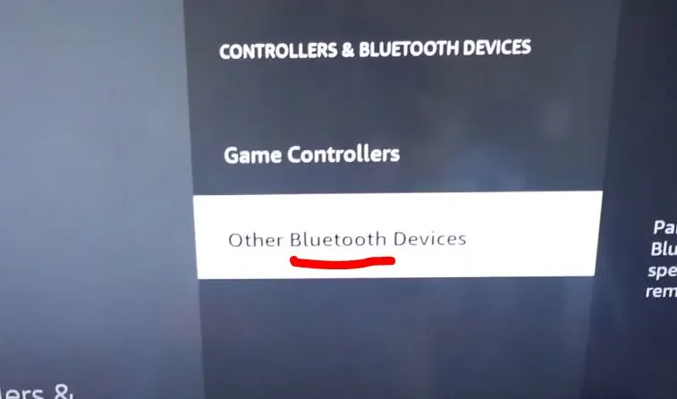 select other bluetooth devices